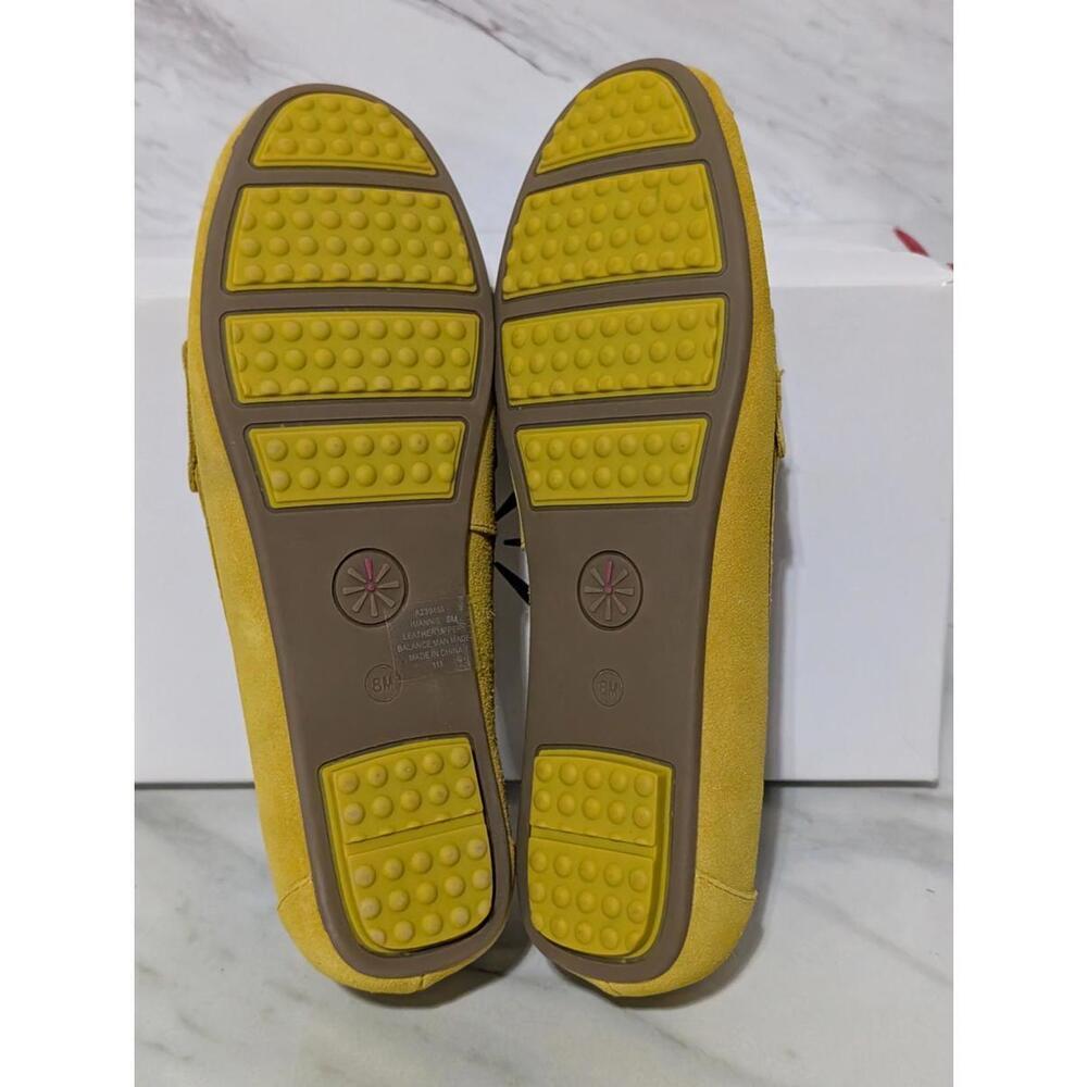 Isaac Mizrahi Yellow Suede Women's Loafers with Silver Bit Detail Sz 8M - Picture 7 of 8